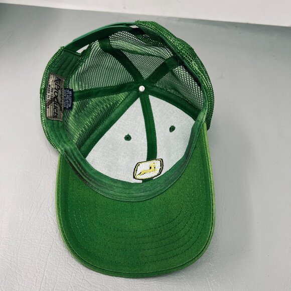 John Deere Men Trucker Hat Green Mesh Snapback K Products Vintage Cap Distressed - Picture 5 of 8